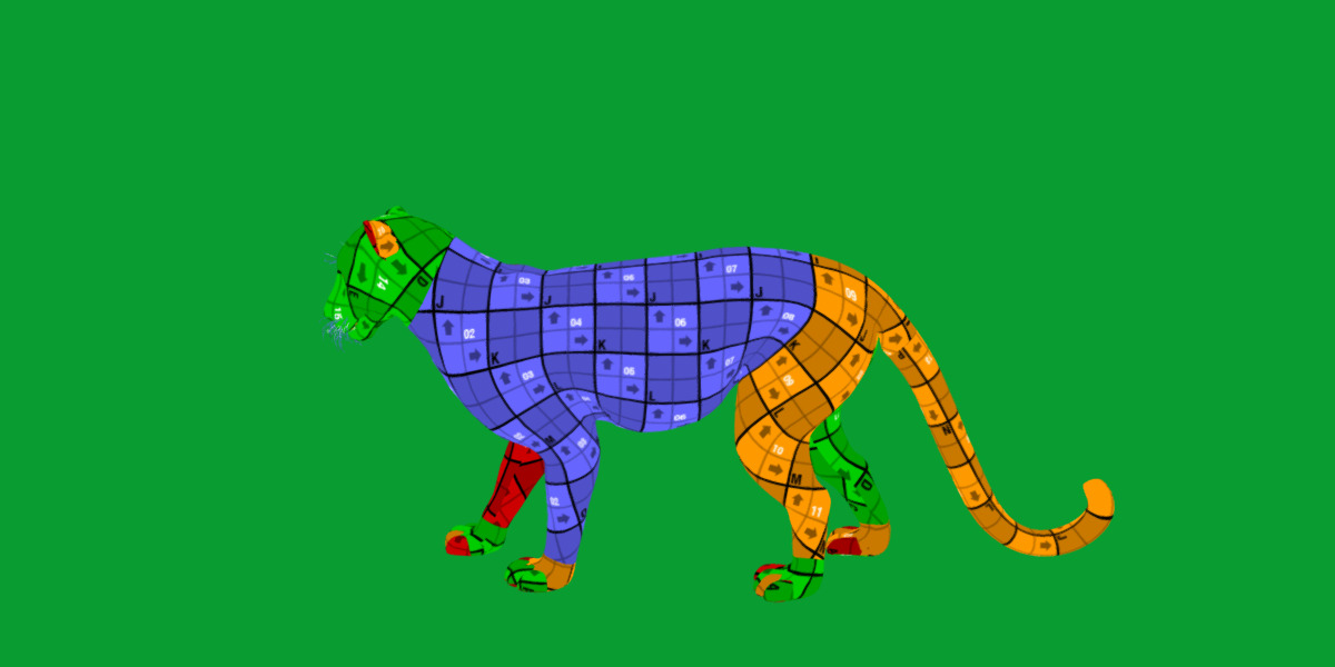 African  Leopard Low-poly 3D model_26