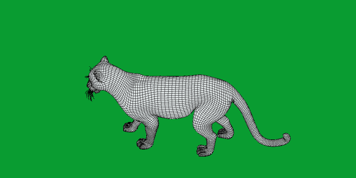 African  Leopard Low-poly 3D model_25