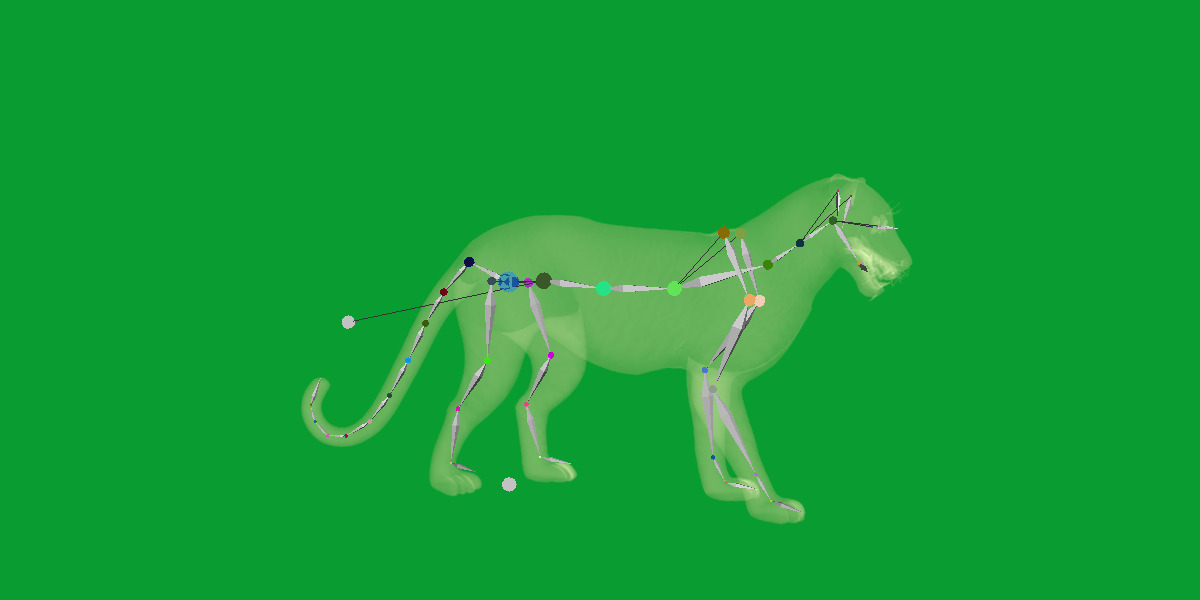 African  Leopard Low-poly 3D model_4