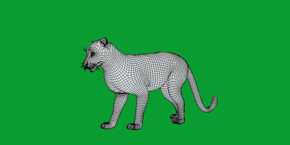 African  Leopard Low-poly 3D model_34