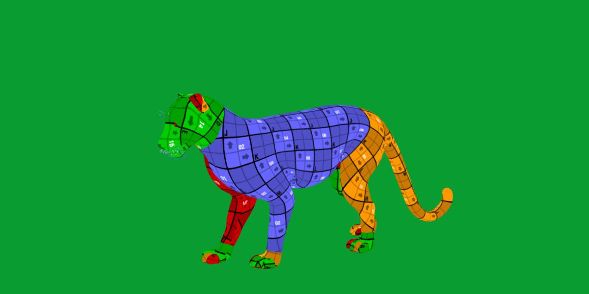 African  Leopard Low-poly 3D model_5