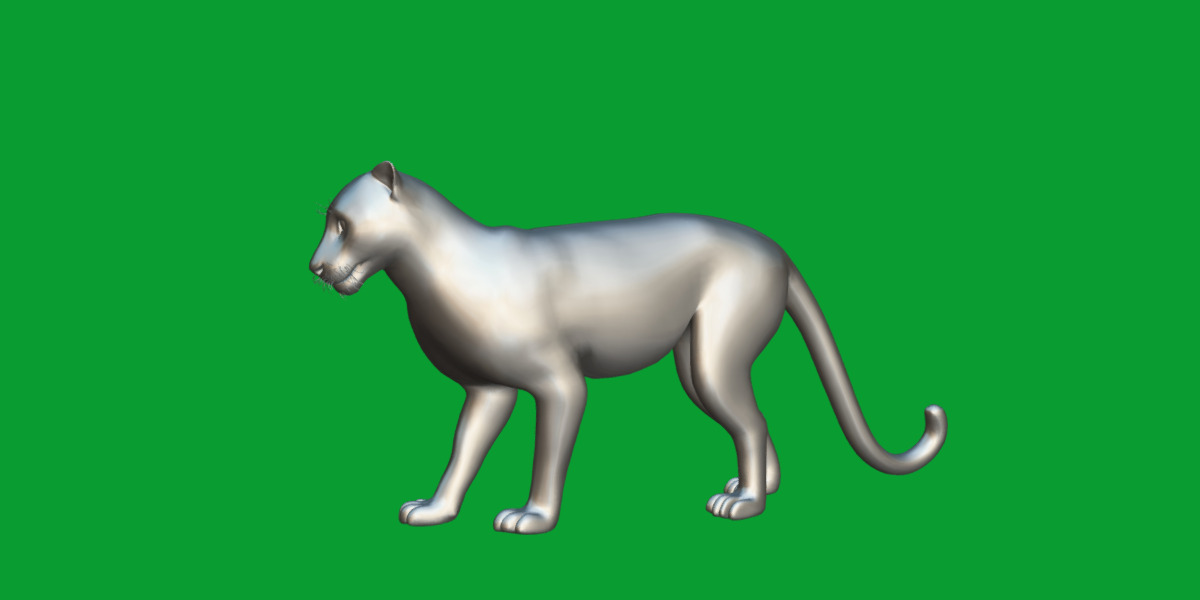 African  Leopard Low-poly 3D model_6