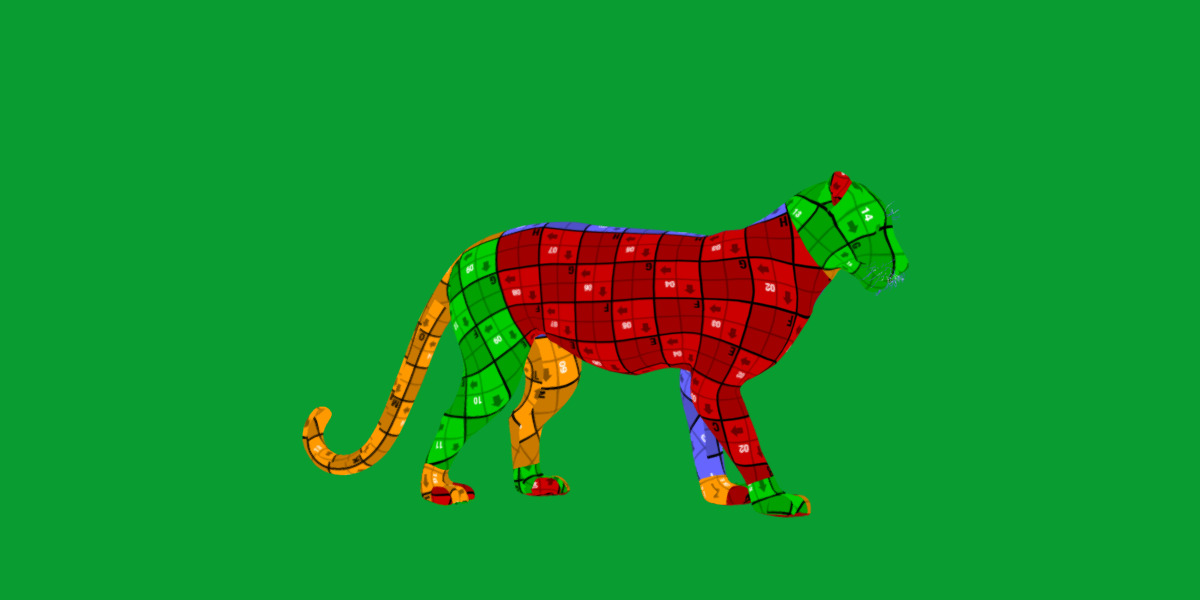 African  Leopard Low-poly 3D model_16