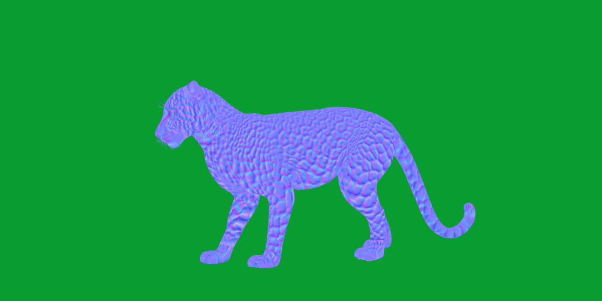 African  Leopard Low-poly 3D model_8