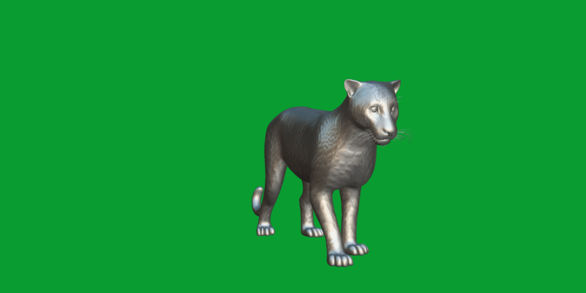 African  Leopard Low-poly 3D model_15