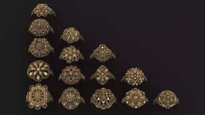 Arabian Rings 15 3D print model