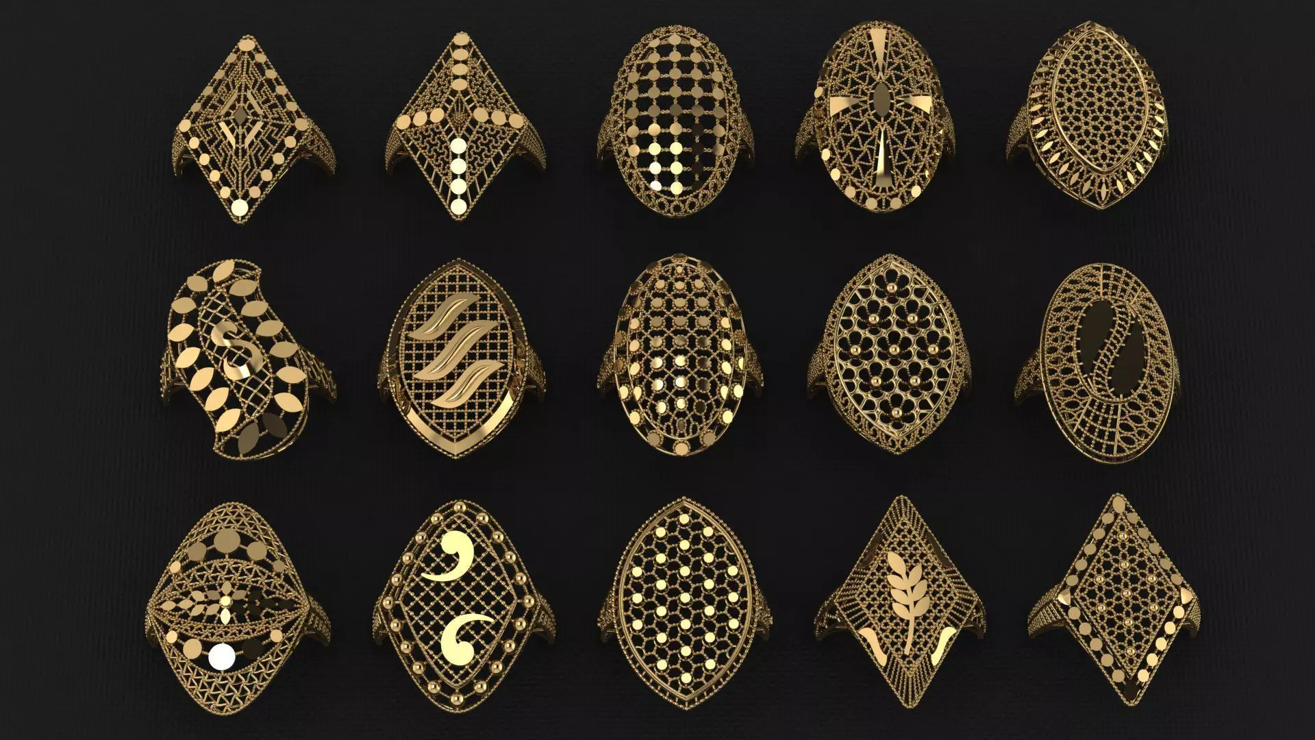 Arabian Rings 16 3D print model_0