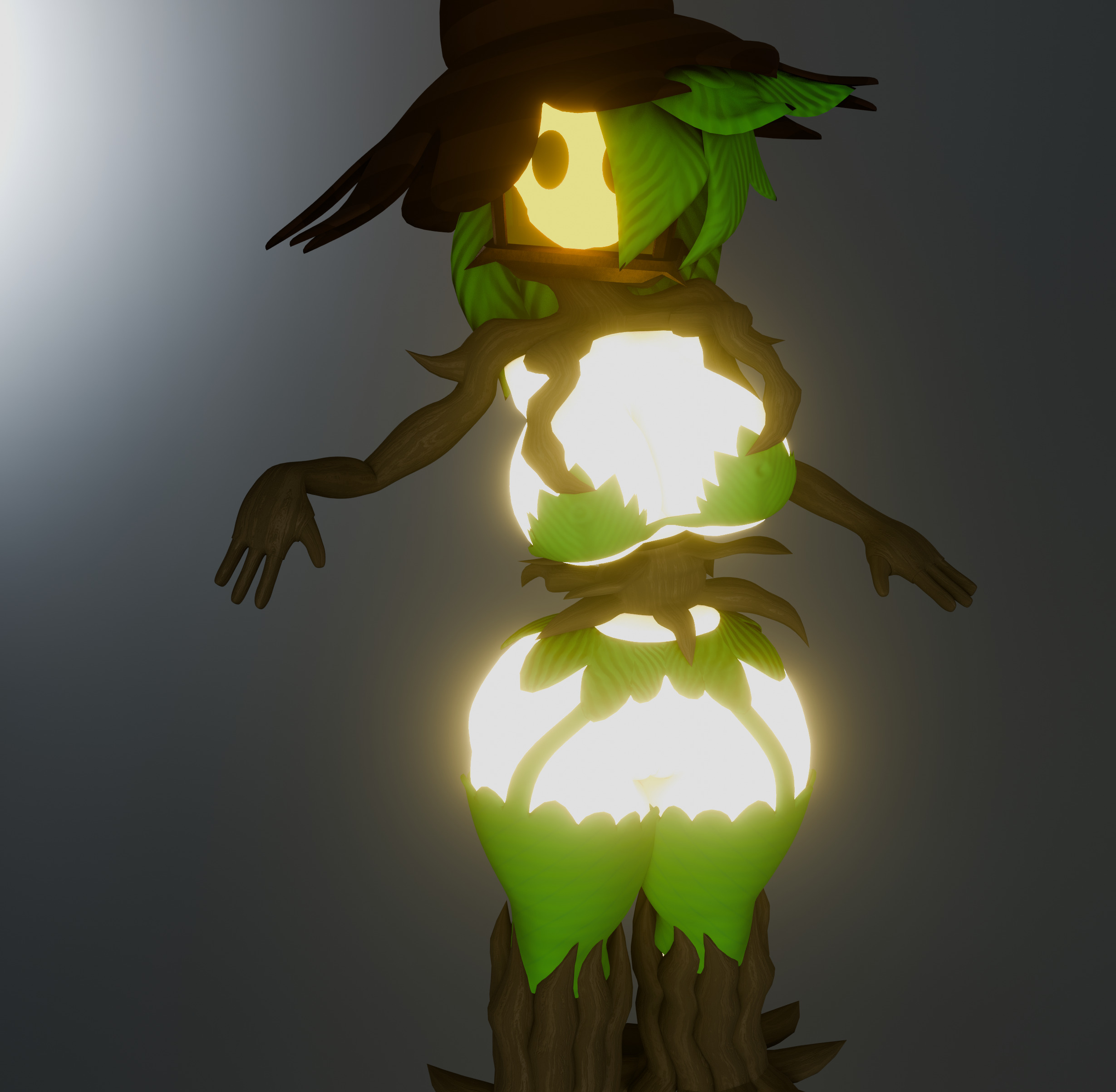 Plantern 3D model pvz NSFW Low-poly 3D model_2