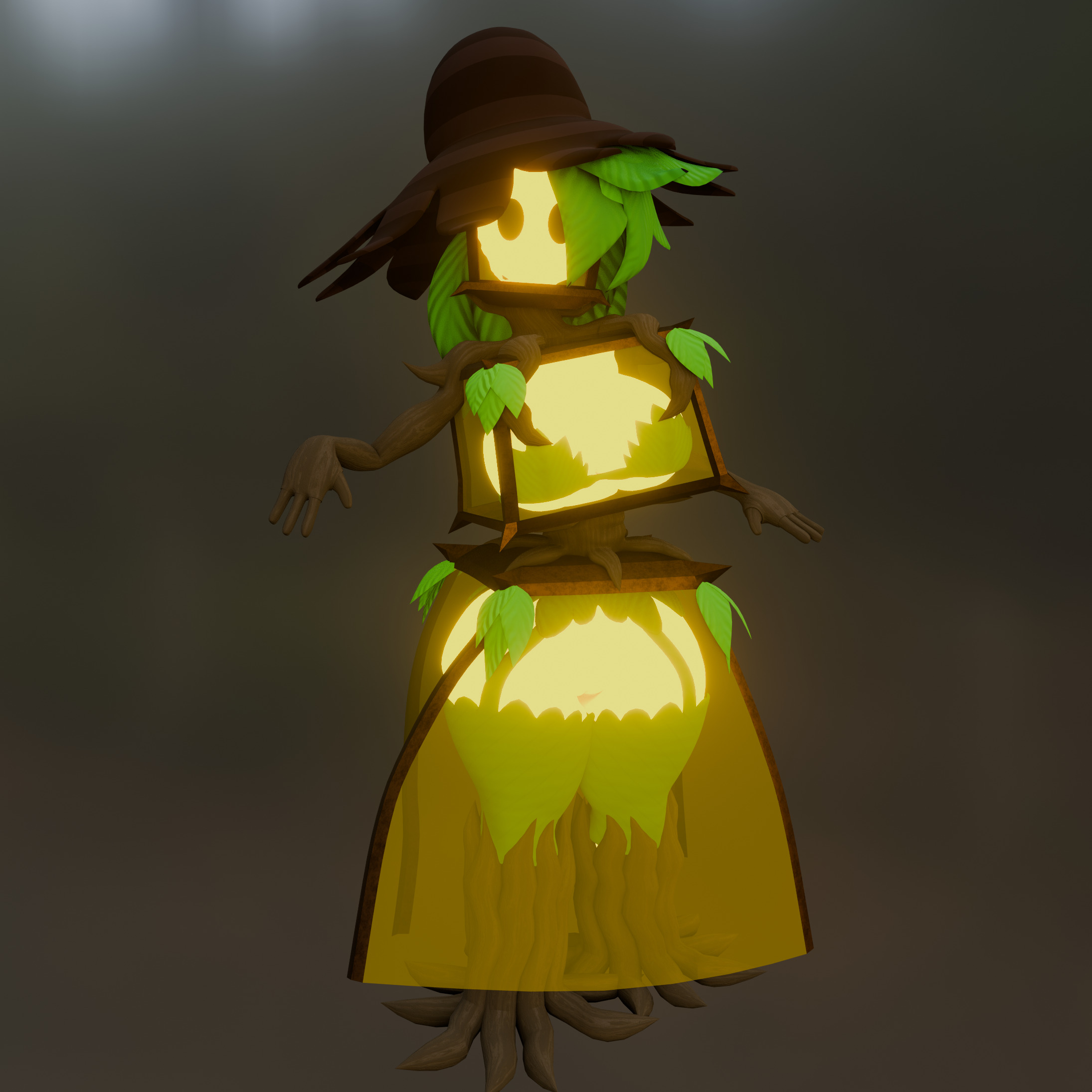 Plantern 3D model pvz NSFW Low-poly 3D model_7