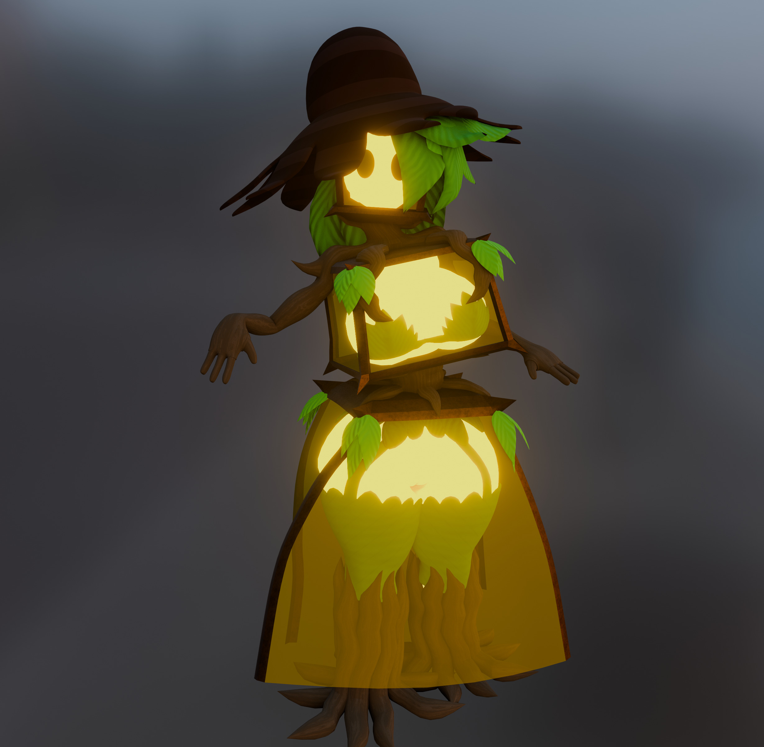 Plantern 3D model pvz NSFW Low-poly 3D model_8