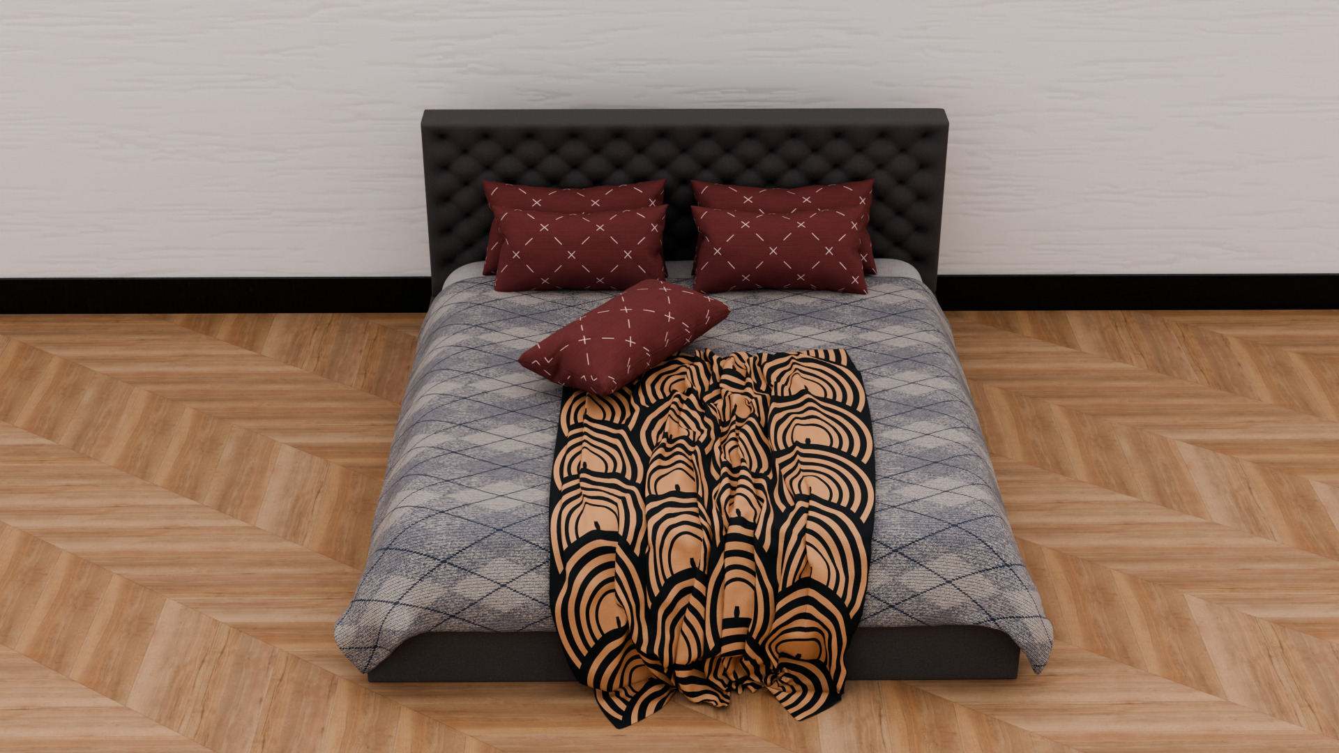 High - Poly Bed 3D Model High Poly Free 3D model_8