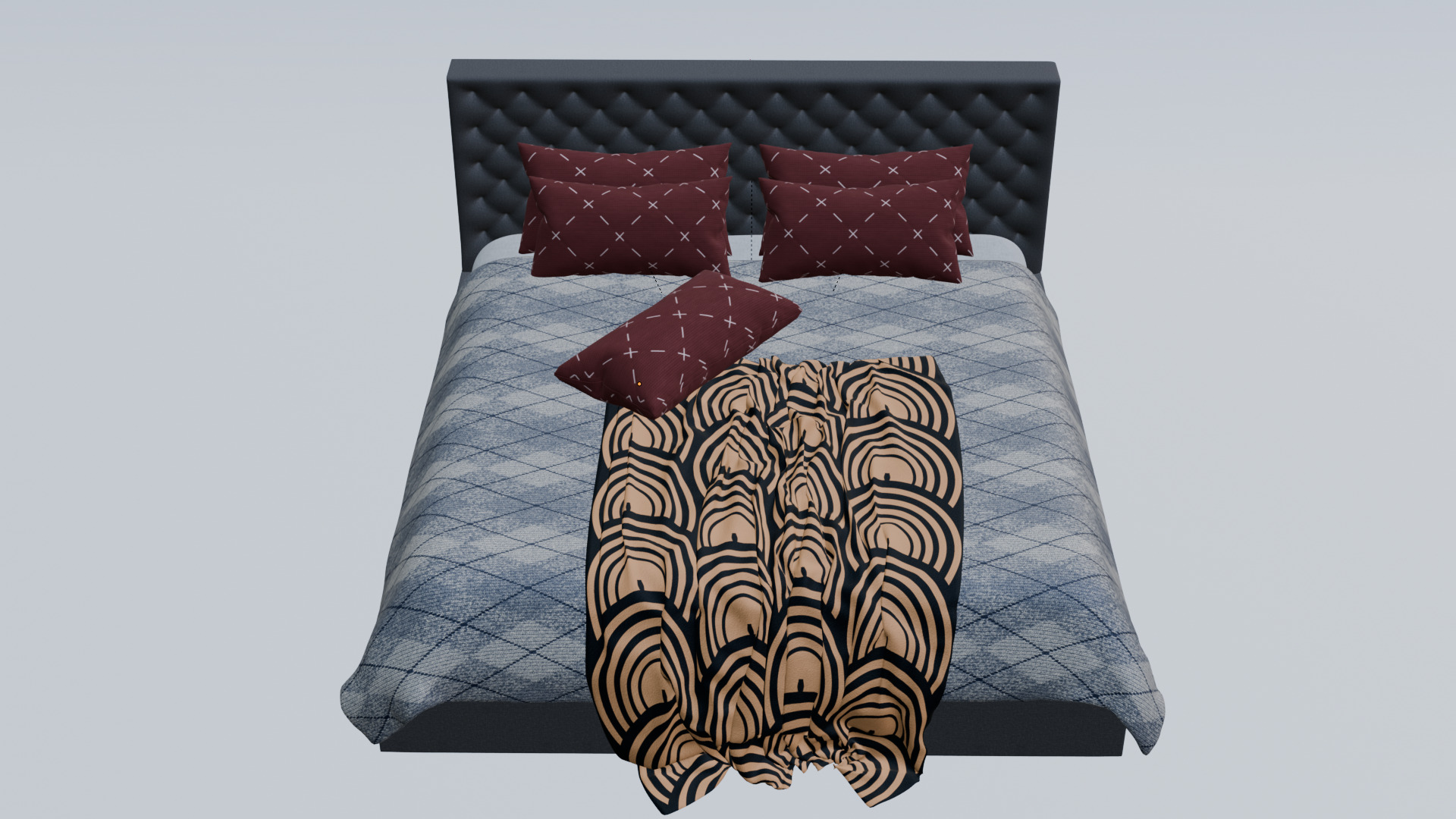 High - Poly Bed 3D Model High Poly Free 3D model_4