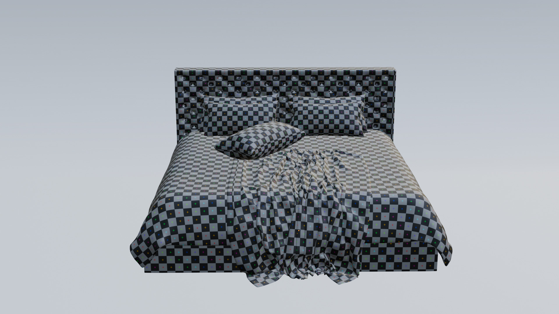 High - Poly Bed 3D Model High Poly Free 3D model_10