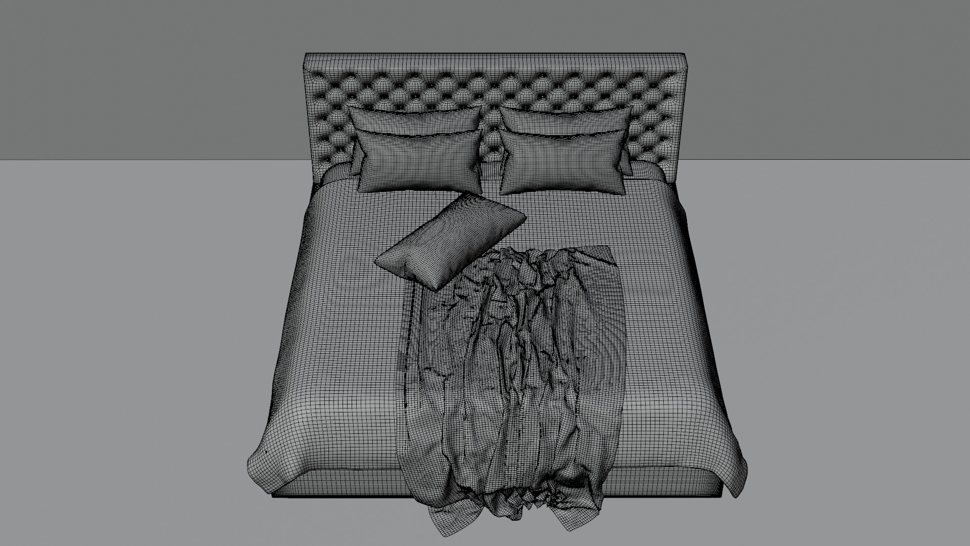 High - Poly Bed 3D Model High Poly Free 3D model_18