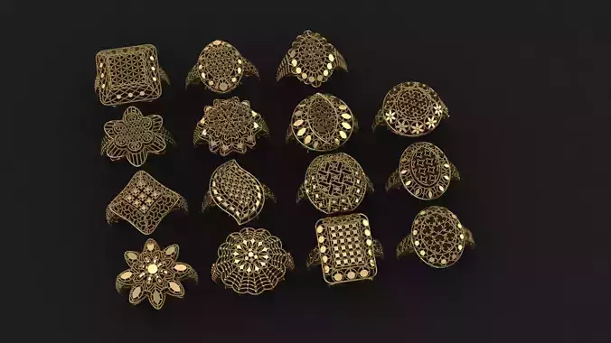 Arabian Rings 17 3D print model