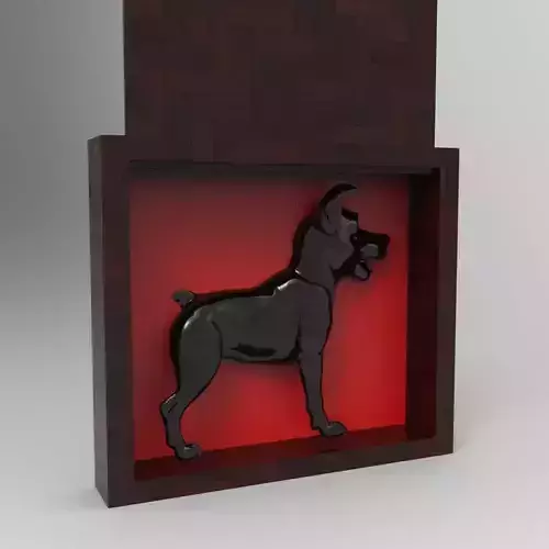 Dog Behind the Wood - Dog Box Gift 3D Printer