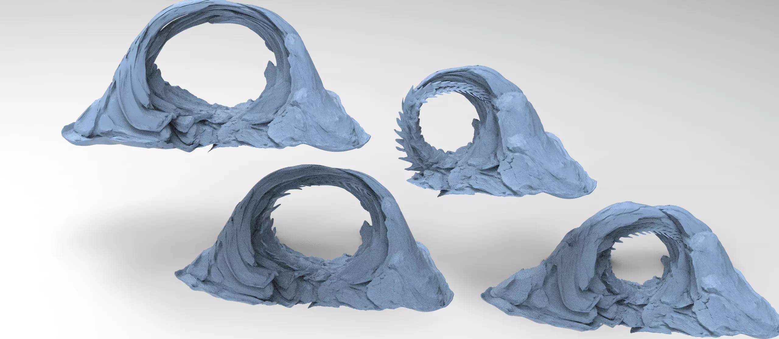 Ankylosaurus Spine Rocks cave collection  3D model_0