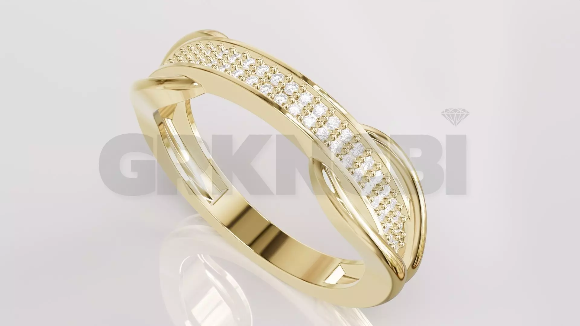 Jewelry Diamond Ring Model RG101 Free 3D print model