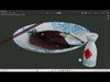3D  steamed fish and dishware Low-poly 3D model_1