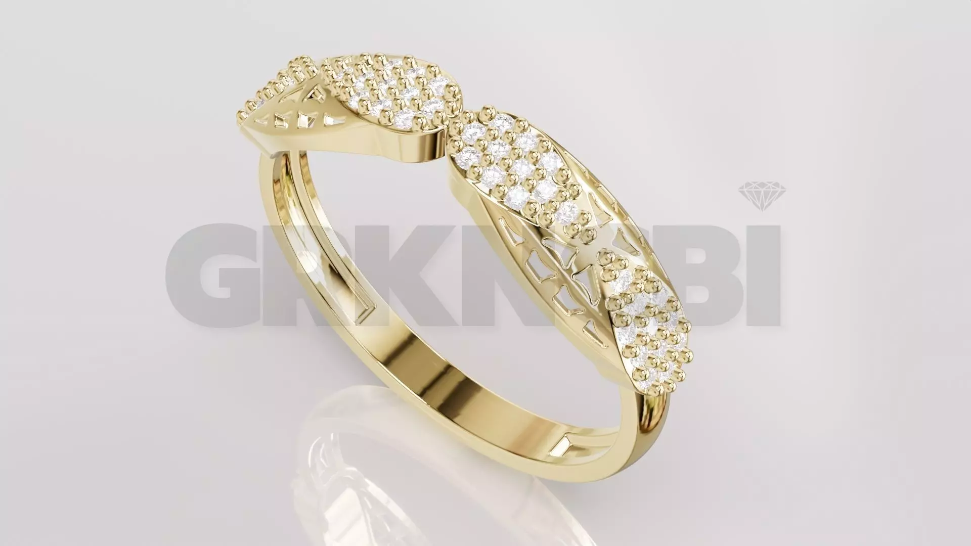 Jewelry Diamond Ring Model RG106 Free 3D print model