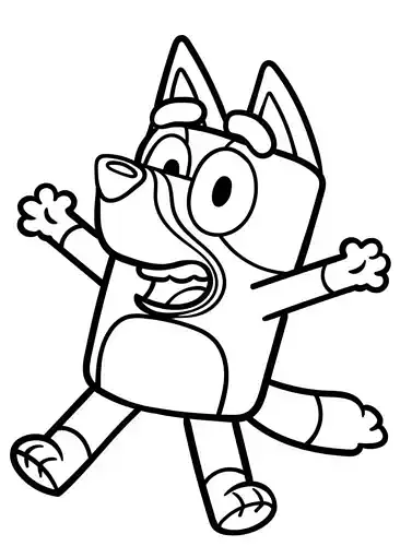 Bluey Filled Outline STL File