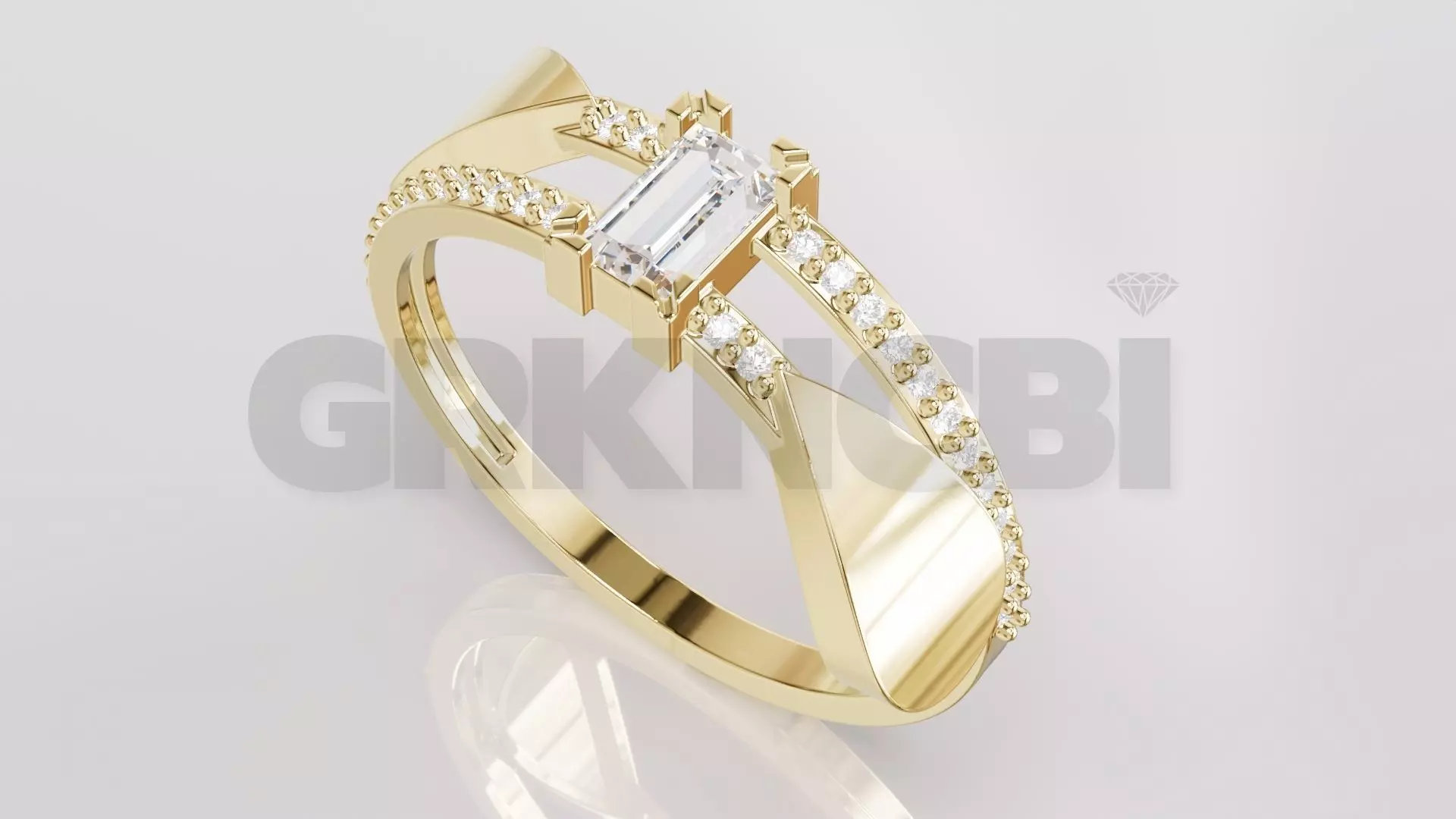 Jewelry Diamond Ring Model RG109 Free 3D print model