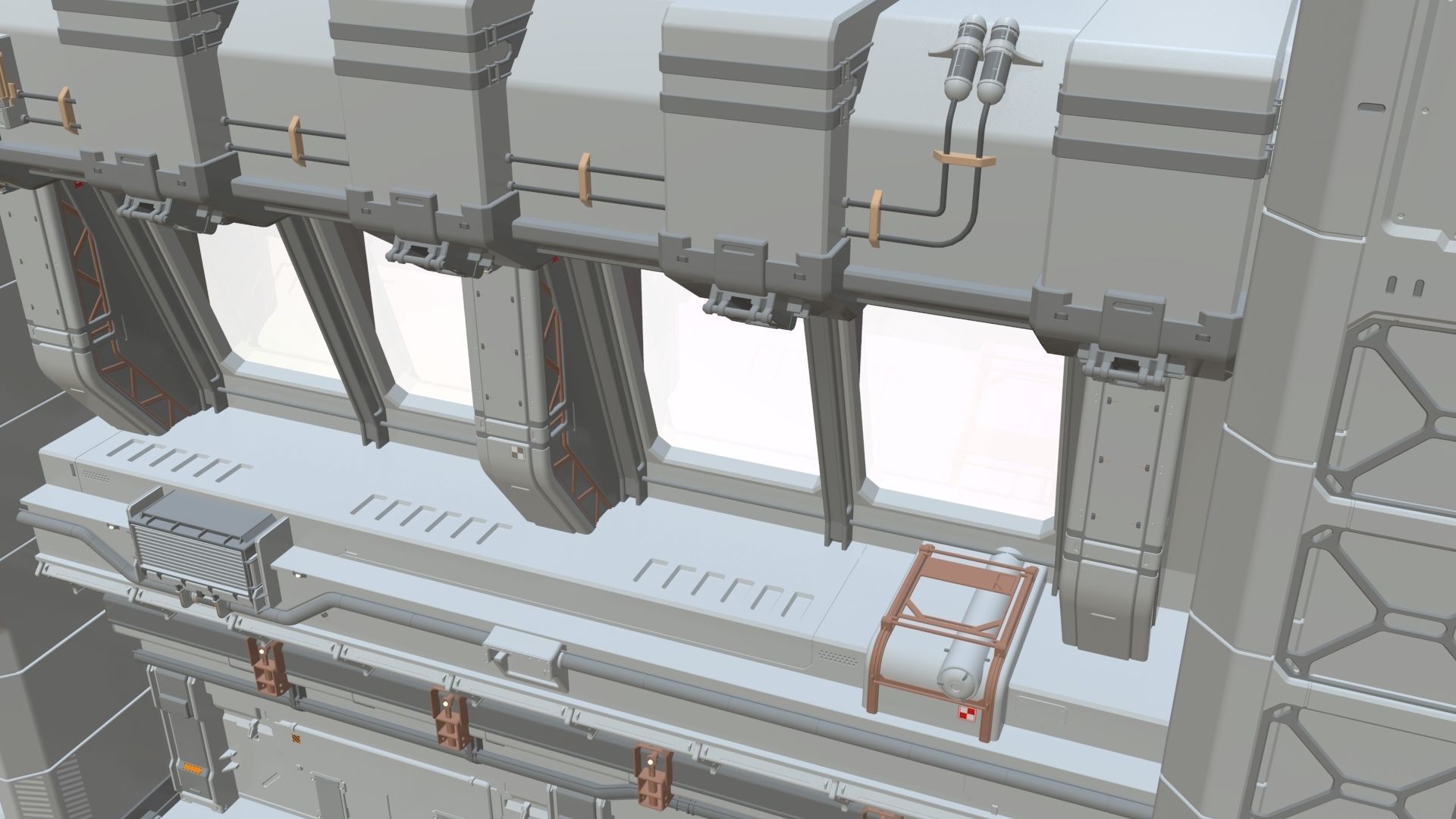 Sci Fi Modular Environment 5 3D model_9