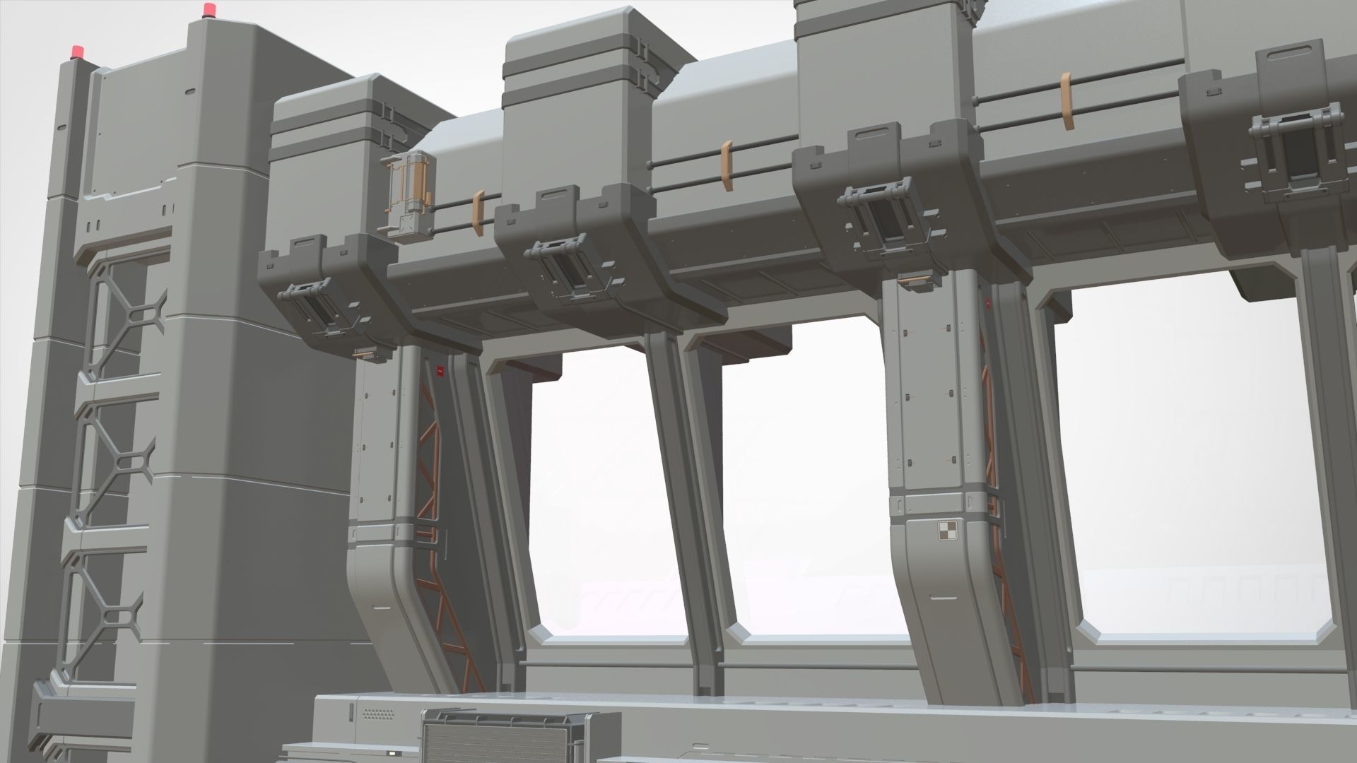 Sci Fi Modular Environment 5 3D model_7