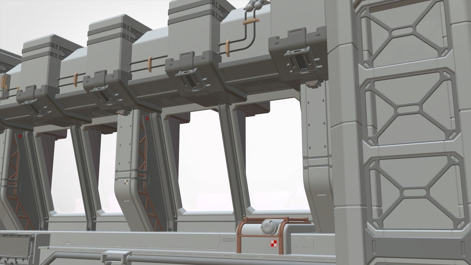 Sci Fi Modular Environment 5 3D model_8