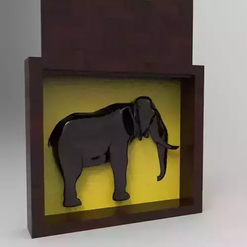 Elephant Behind the Wood - Elephant Box Gift 3D Printer