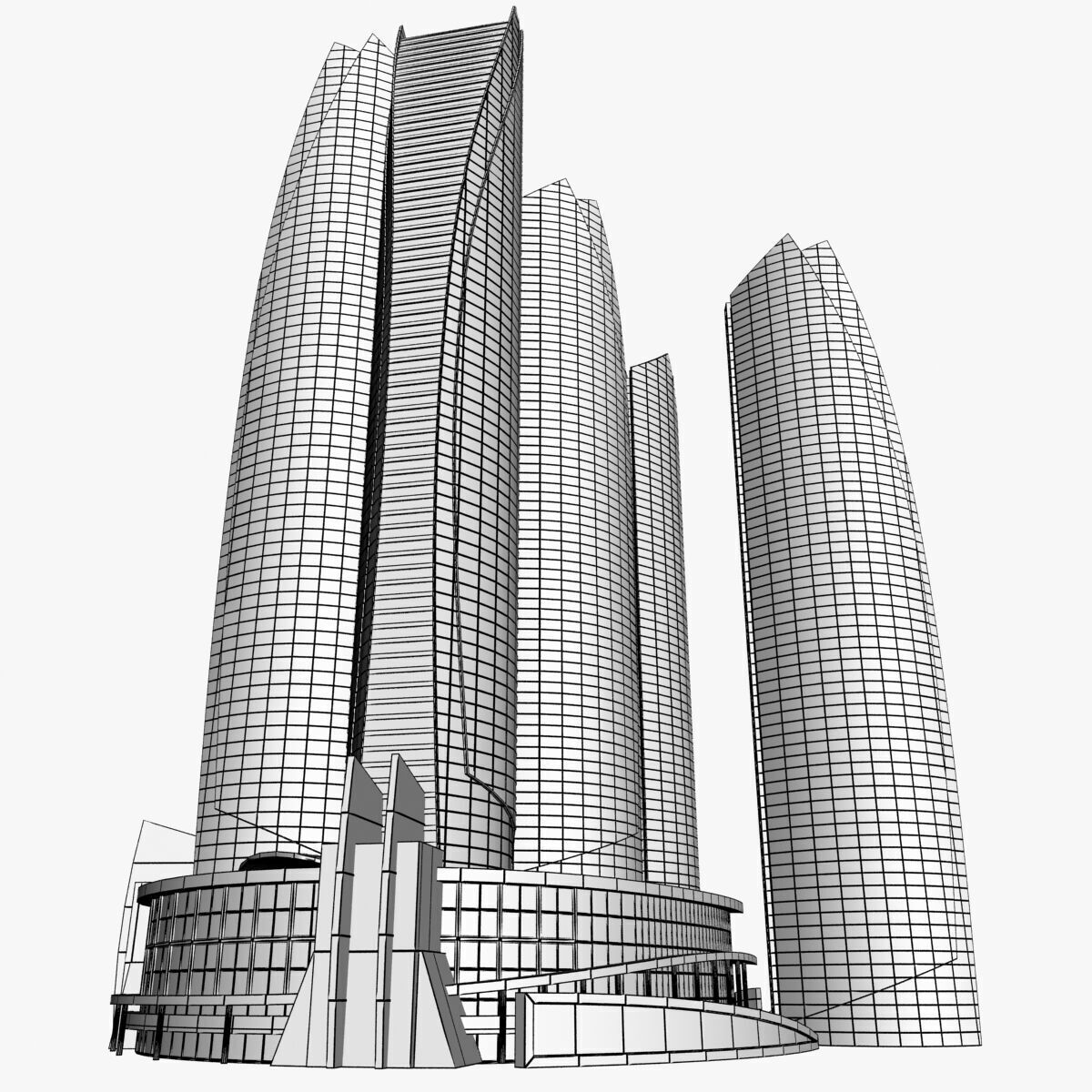 Abu Dhabi Buildings 3D model_18