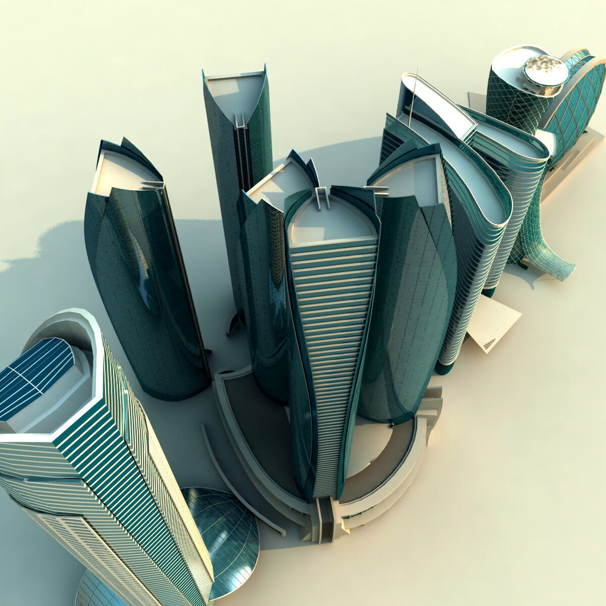 Abu Dhabi Buildings 3D model_3