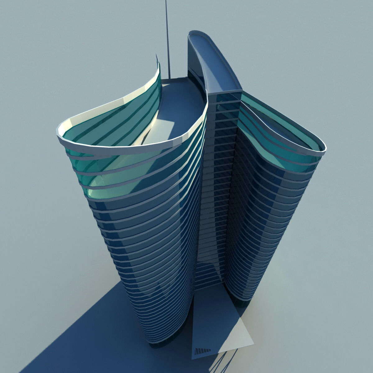 Abu Dhabi Buildings 3D model_5