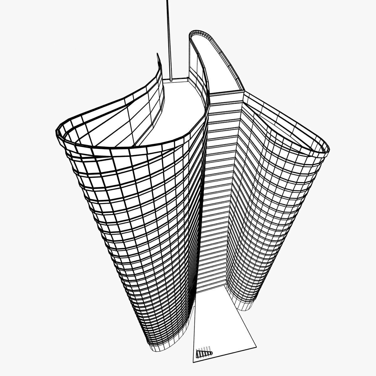 Abu Dhabi Buildings 3D model_7