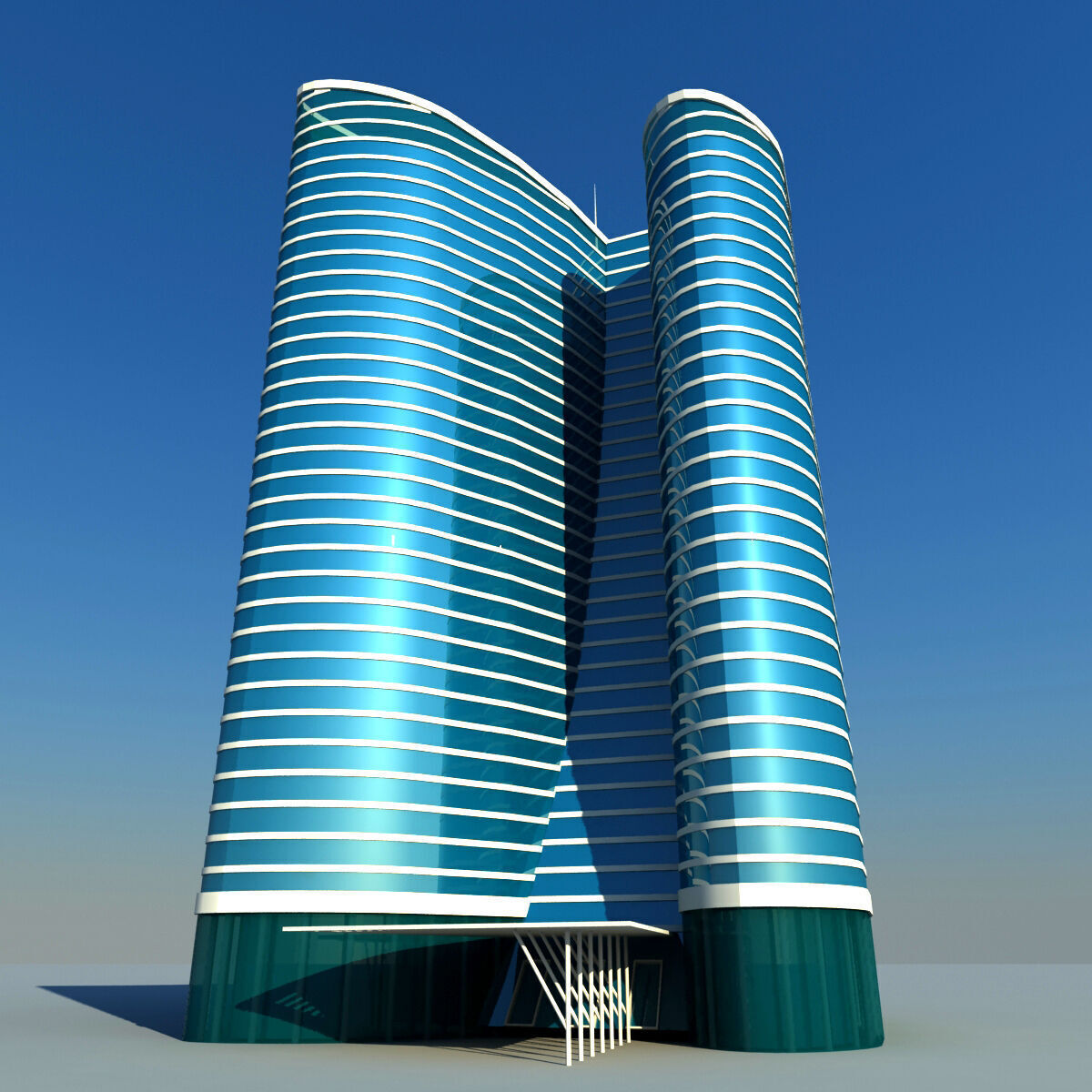 Abu Dhabi Buildings 3D model_4
