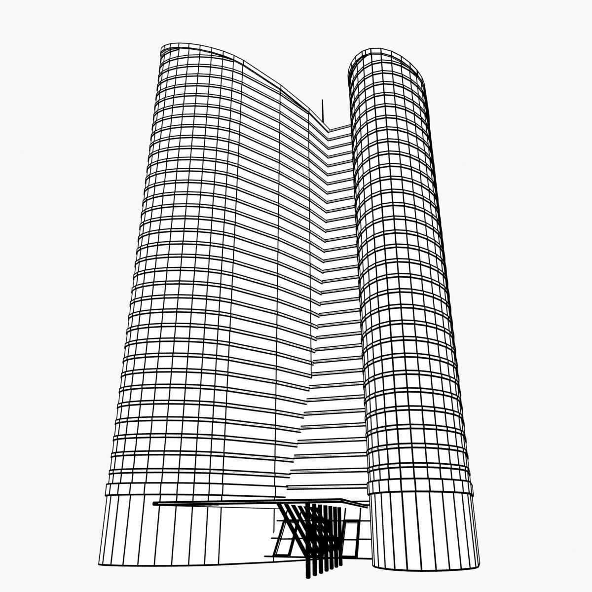 Abu Dhabi Buildings 3D model_6