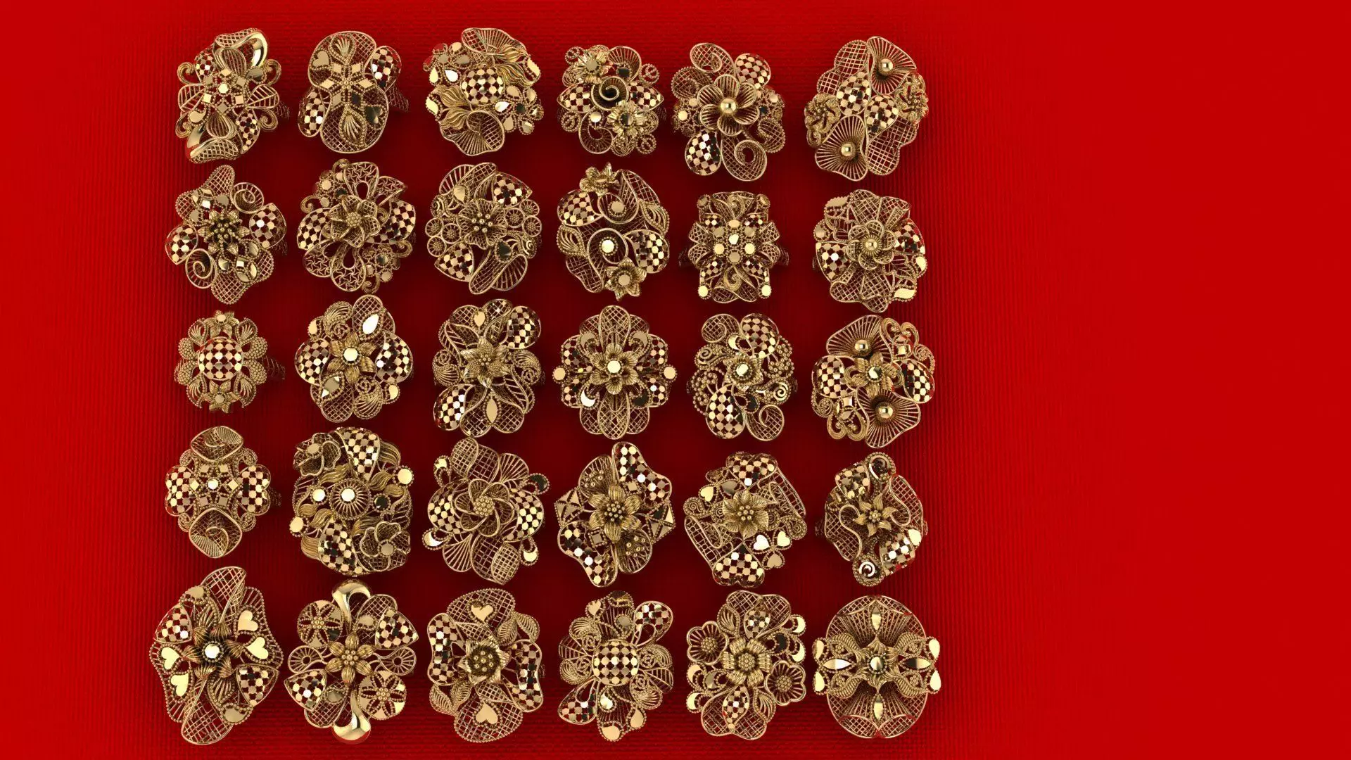 Arabic Rings 19 3D print model