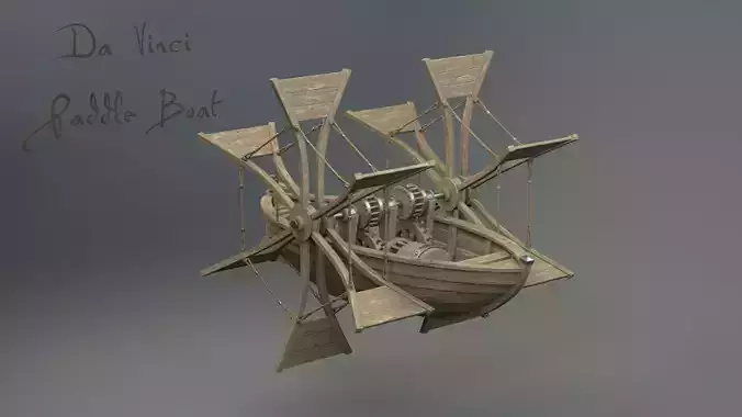 Da Vinci Paddle Boat 3D model