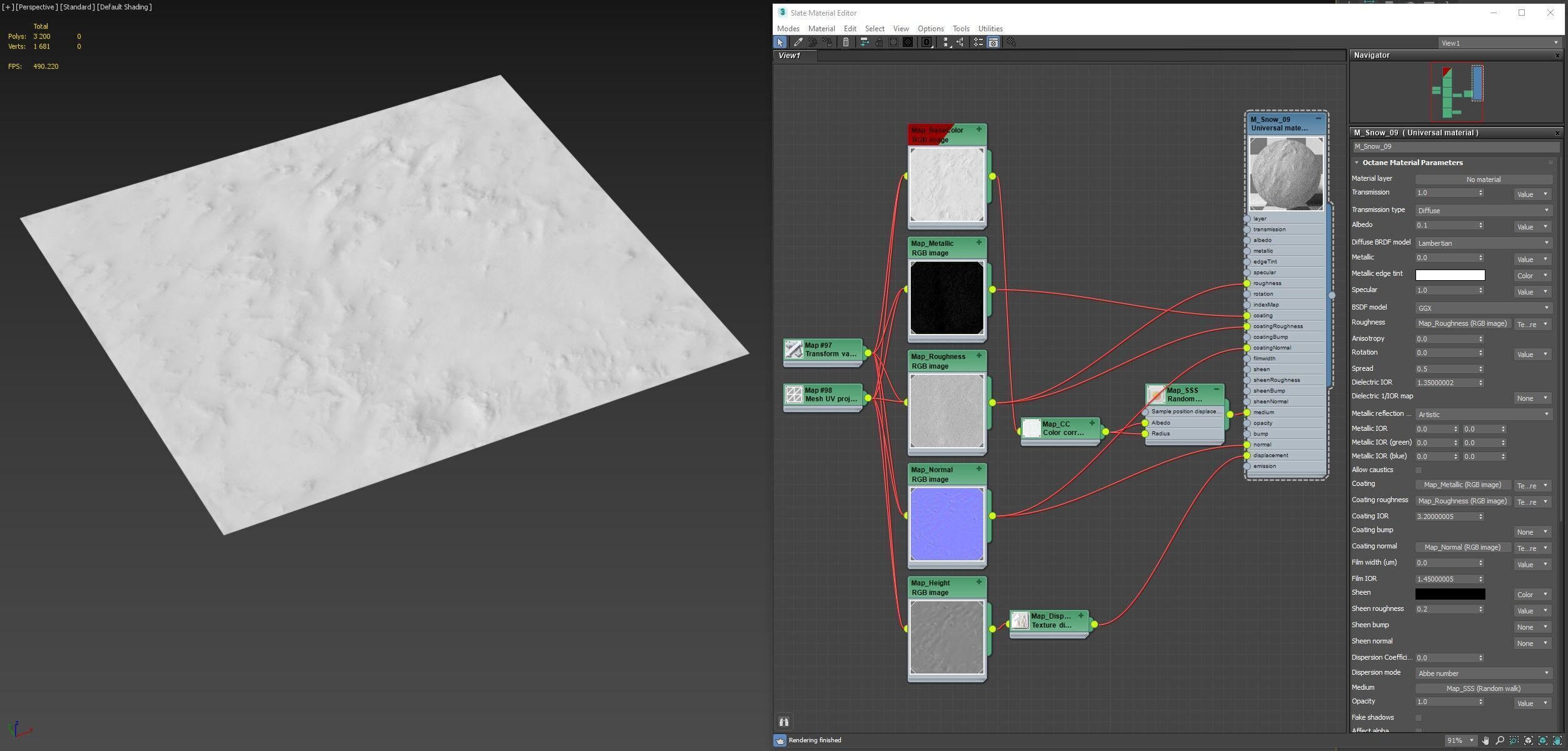 Snow 09 PBR Low-poly 3D model_13