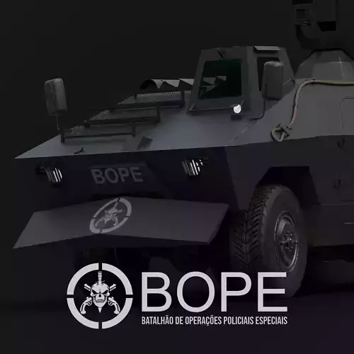 military vehicle urutu armored Low-poly 3D model