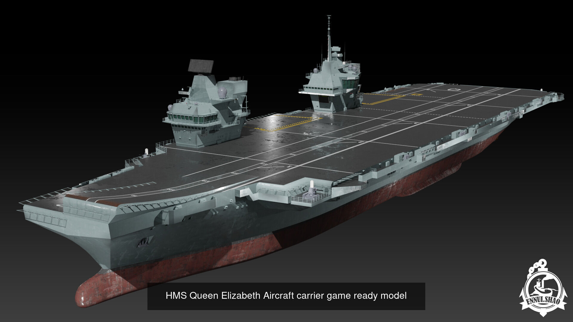 Modern aircraft carriers 3D Model Collection_17