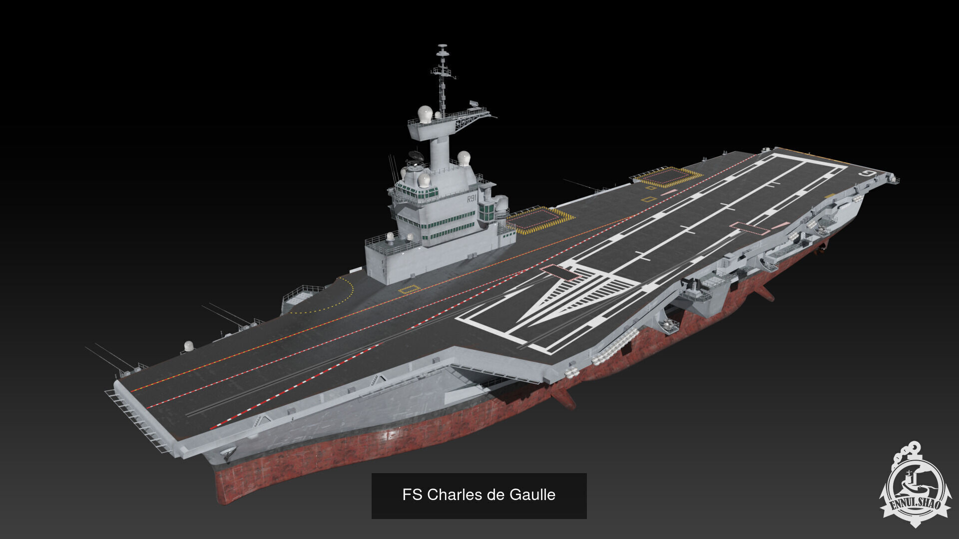 Modern aircraft carriers 3D Model Collection_19