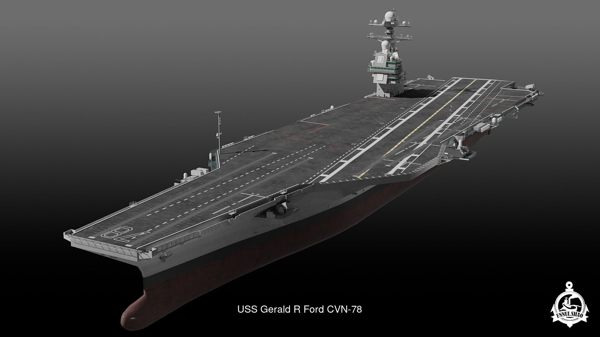 Modern aircraft carriers 3D Model Collection_14