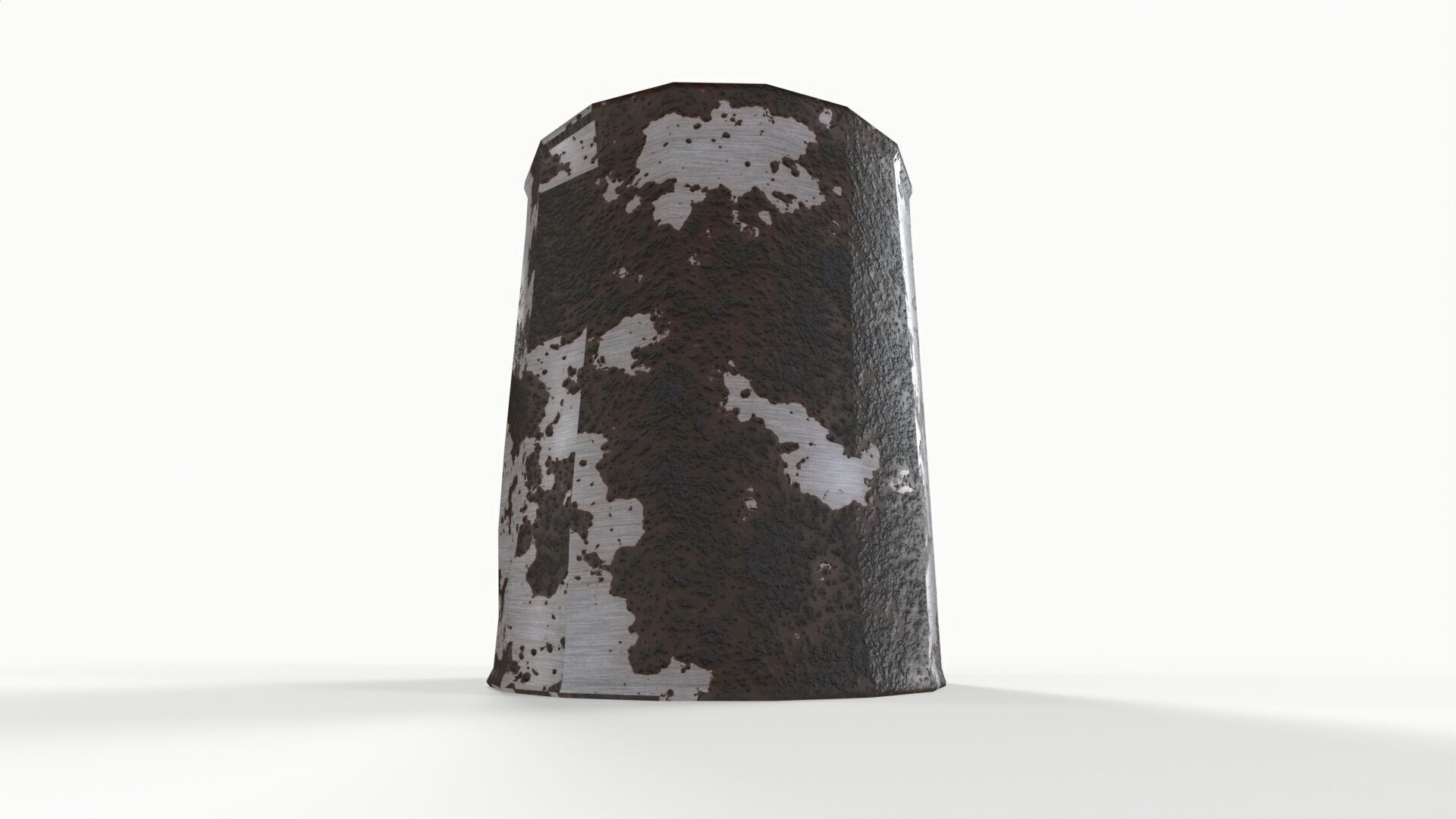 Rusted Can Low-poly 3D model_8