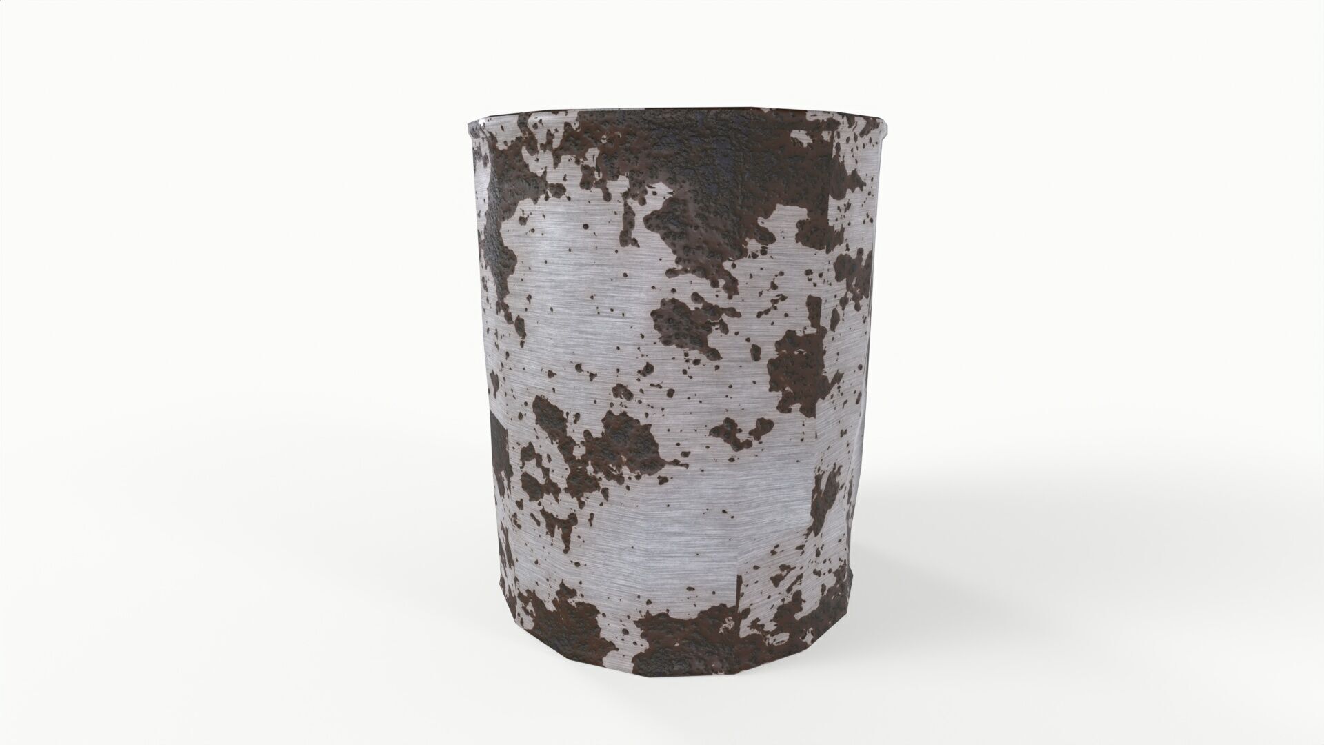 Rusted Can Low-poly 3D model_5