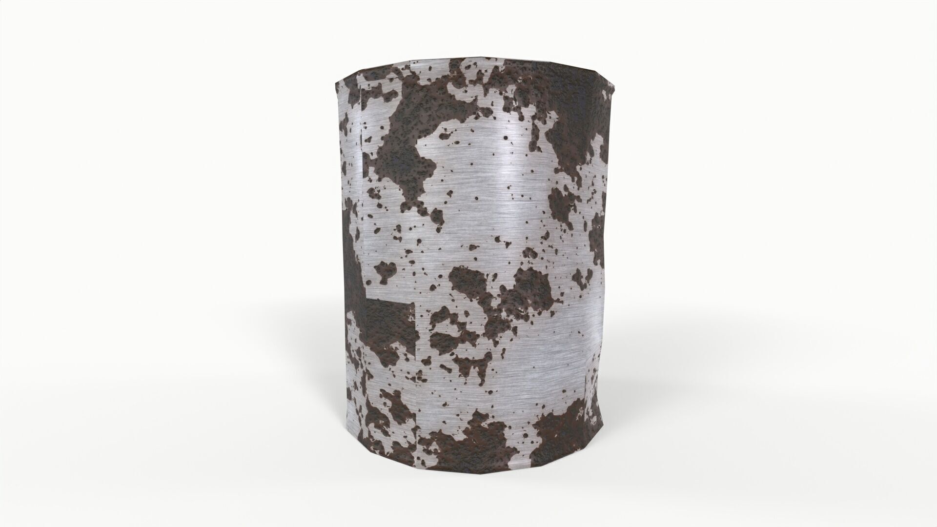 Rusted Can Low-poly 3D model_4