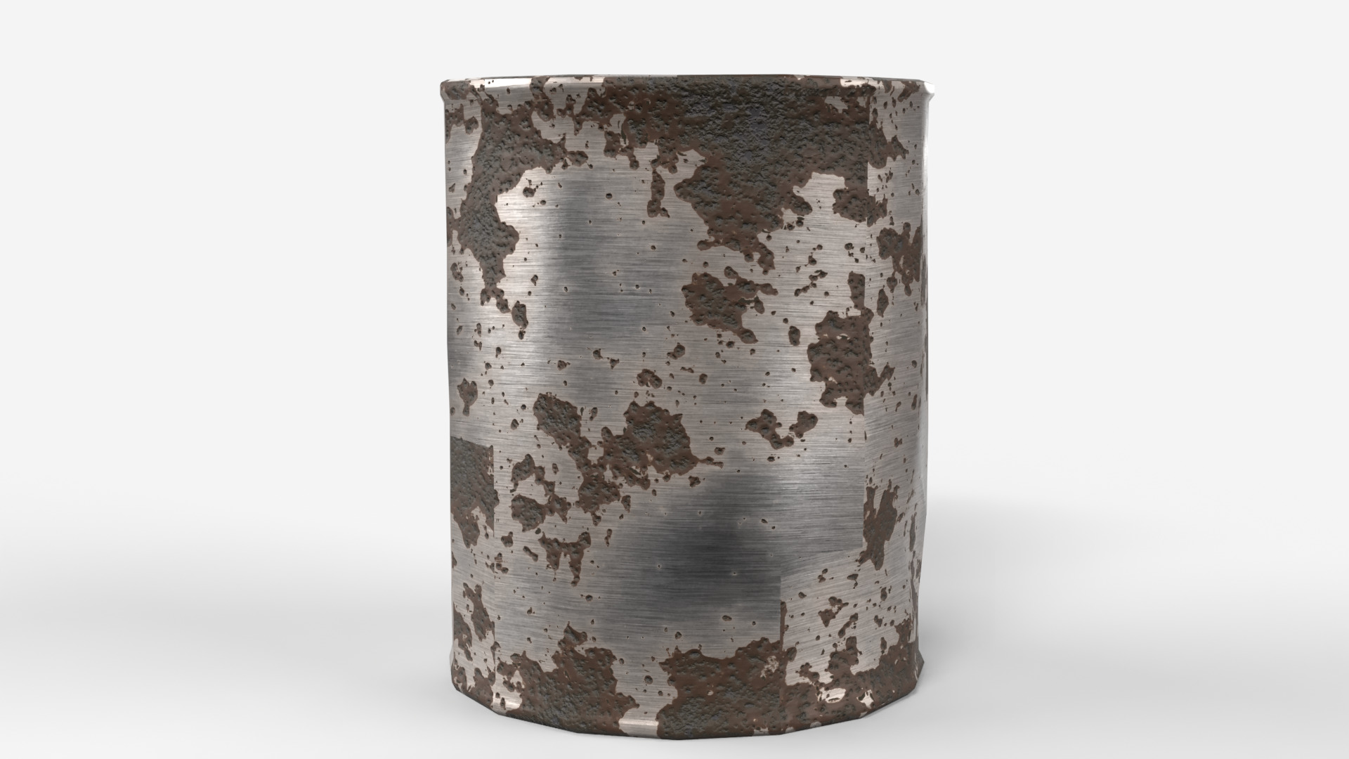 Rusted Can Low-poly 3D model_1
