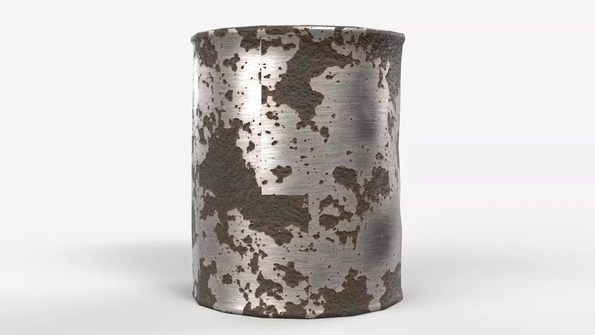 Rusted Can Low-poly 3D model_0