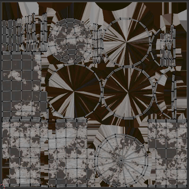 Rusted Can Low-poly 3D model_11