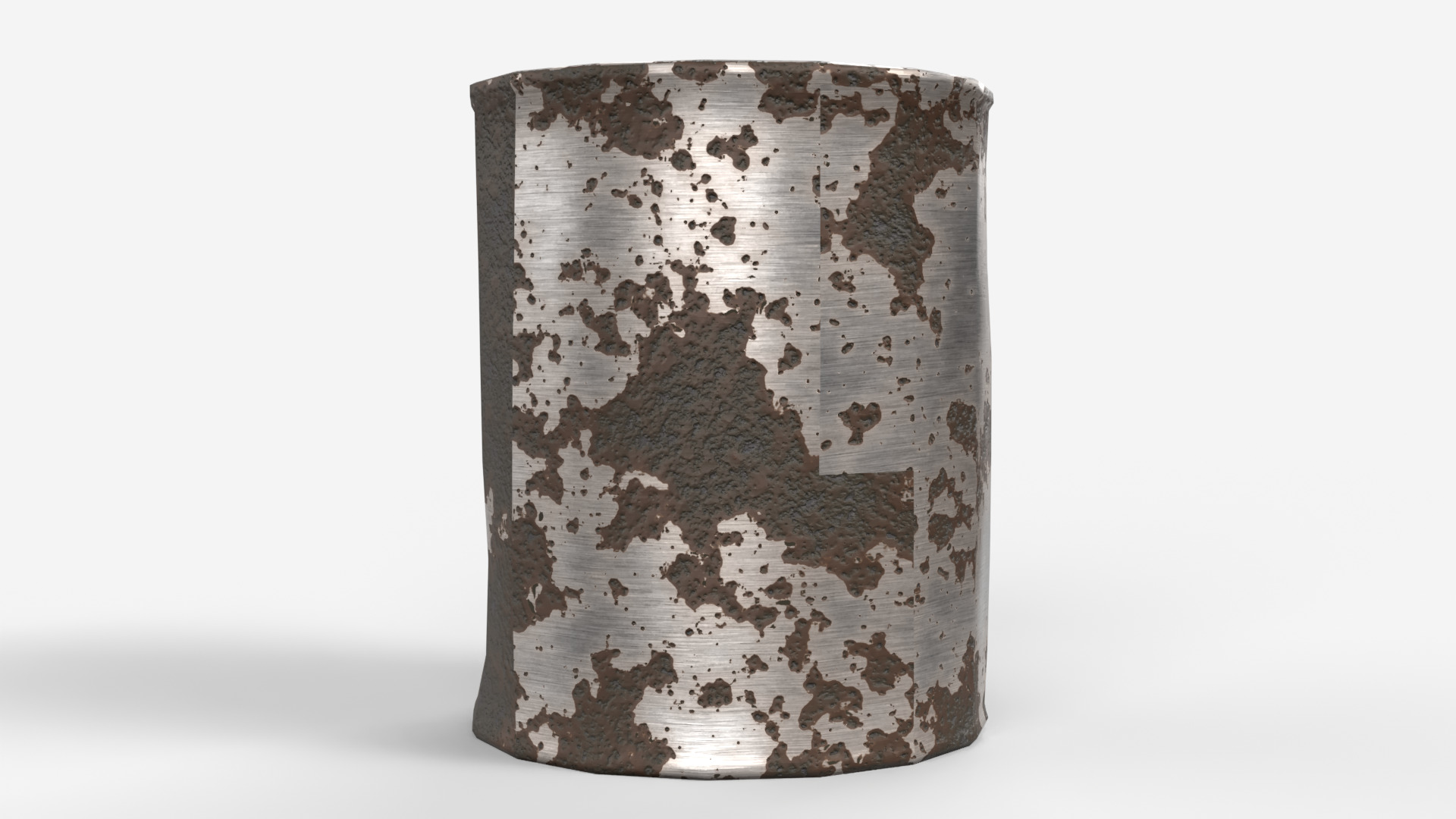 Rusted Can Low-poly 3D model_3